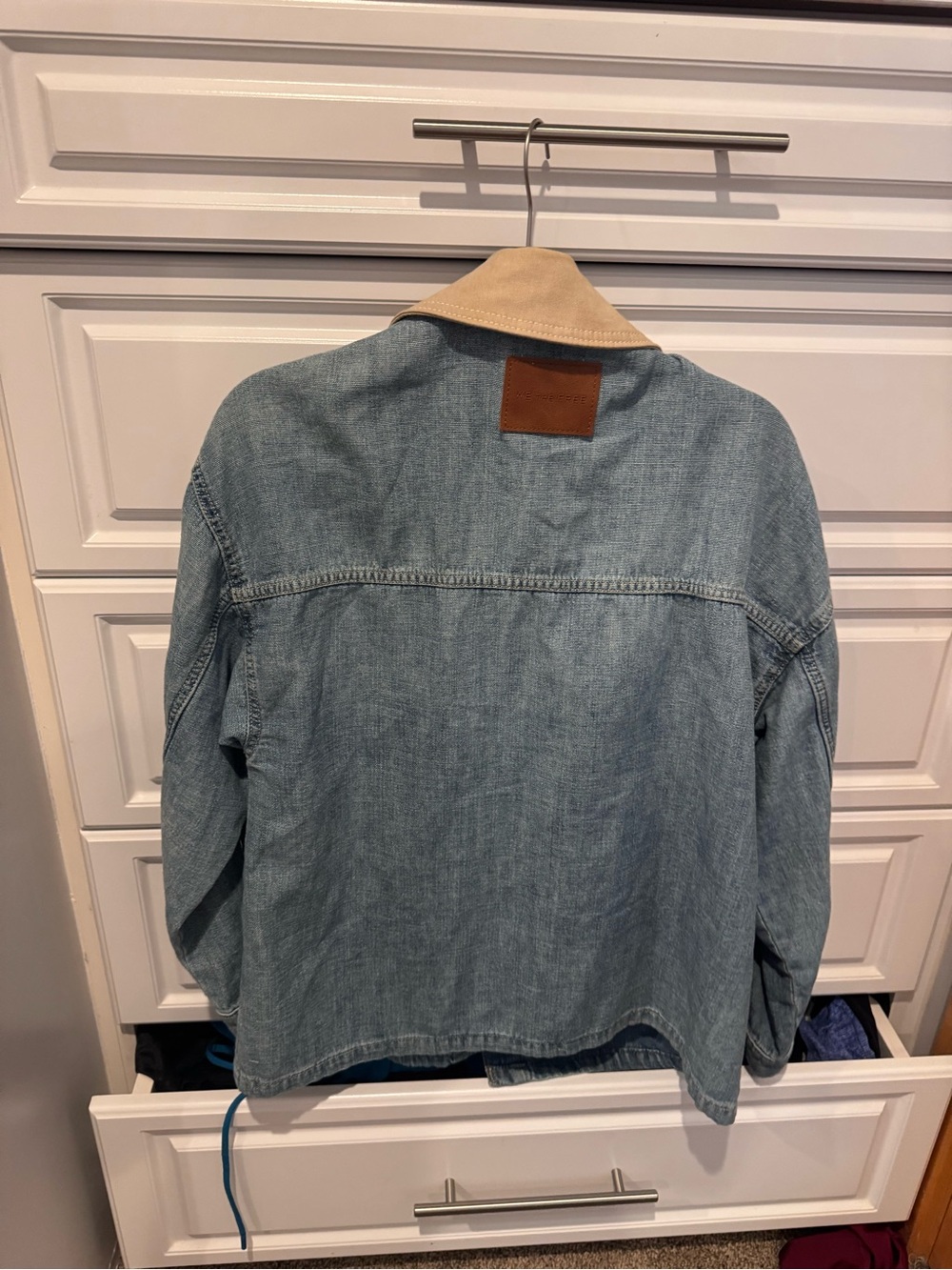 We The Free Denim Jacket with Beige Collar - Picture 3 of 4